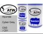 Preview: Hyundai, Cyber Grey, C5G / C51: 500ml Lackdose + 500ml Klarlack + 250ml Härter - Set, von ATW Autoteile West.